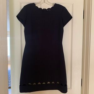 Club Monaco Navy Scallop Neck Dress - Size 8